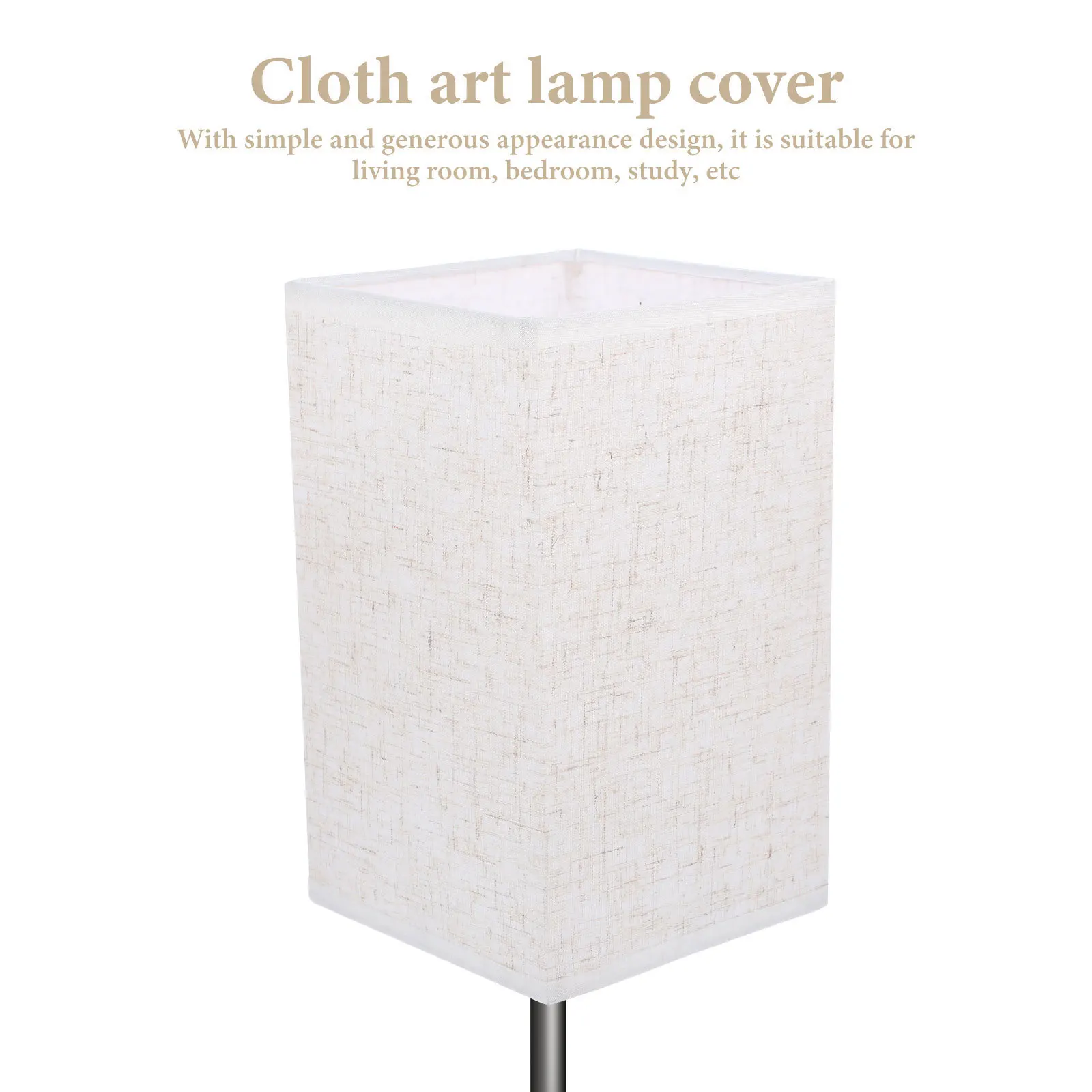 

Linen Cloth Art Lampshade Durable Desktop Light Cover Simple Chic Home Light Decor for Living Room Bedroom Study Office