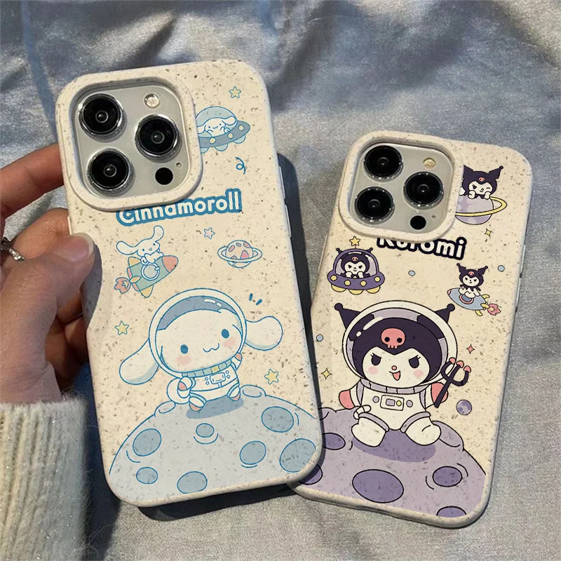 

Miniso Series Kuromi Cinnamoroll All Inclusive Cute Phone Case Iphone15 14 Pro Max Plus 13 12 Mini Anti-Fall Mobile Phone Cases