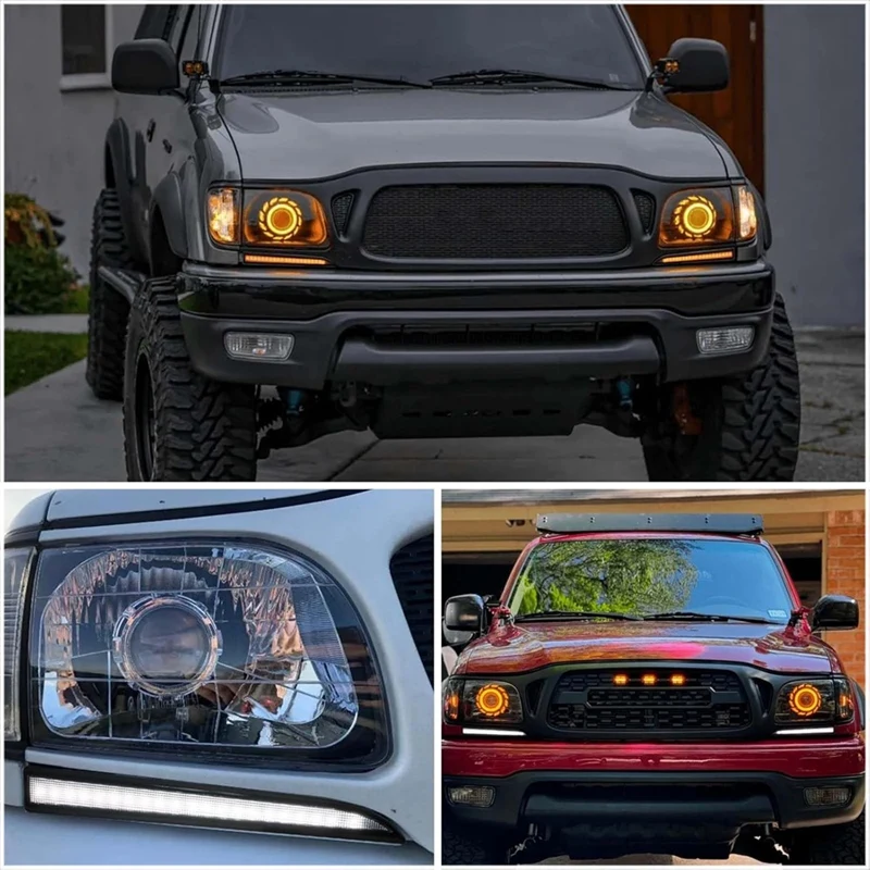 LED Front Side Marker Light Daytime Running Light For Toyota Tacoma 2001-2004 Amber Sequential Turn Signal Light