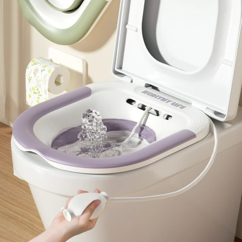 

Folding Sitz Bath Basin No Squatting Gynecological Postpartum Nursing Bath Basin Home Pregnant Women's Buttocks Washing Basin