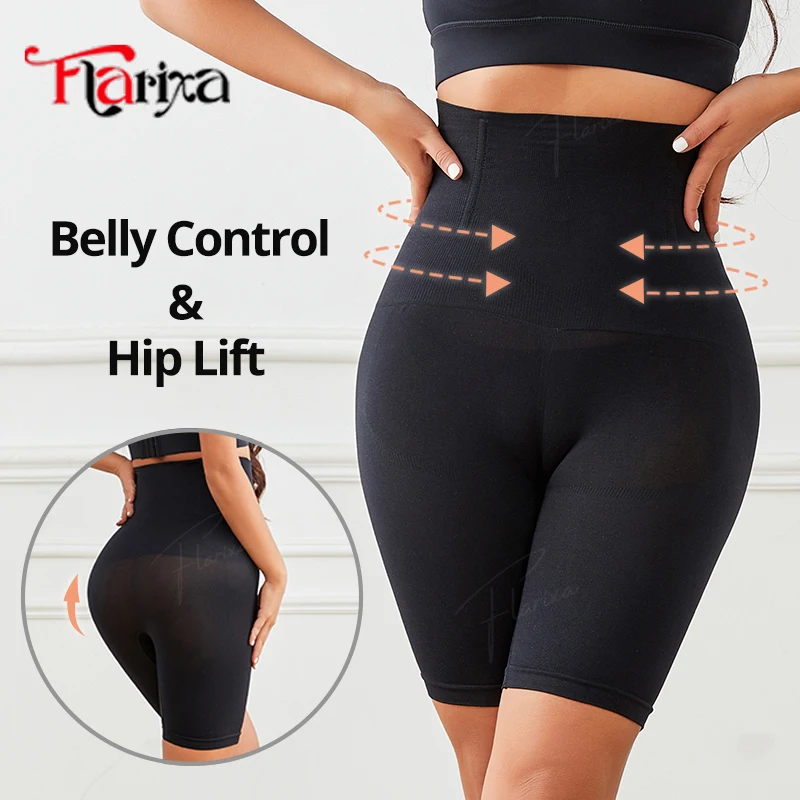 Flarixa High Waist Shaper Underwear Women Seamless Tummy and Hip Lift Pants Shapewear Shorts Wyszczuplające majtki wyszczuplające Faja