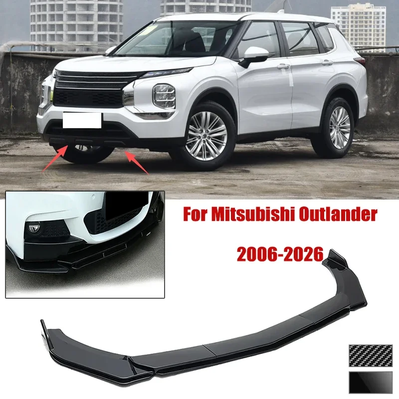 5pcs Front Bumper Shovel For Mitsubishi Outlander 2006-2026 Spoiler Front Bumper Deflector Anti Scratch Protection Device