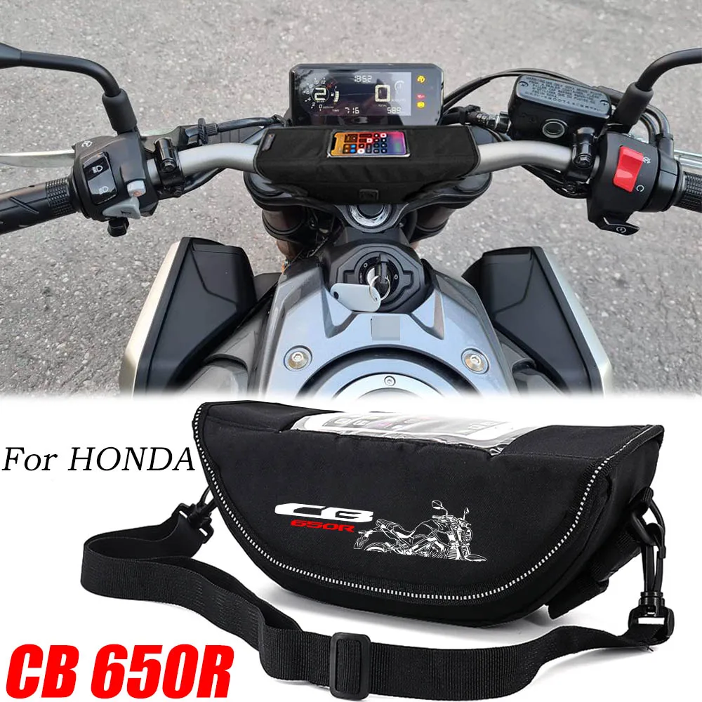 Tas penyimpanan setang sepeda motor, aksesori pit tahan air dan debu untuk Honda CB650R CB650 R CB 650R CB 650 R