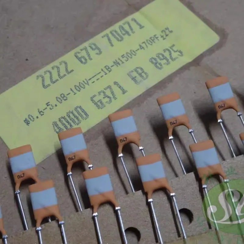 5PCS 0.00047uf/100v 470pf n47 0.47nf 471 ใหม่ 2% ทองแดง pin เงินฟิล์มเซรามิค