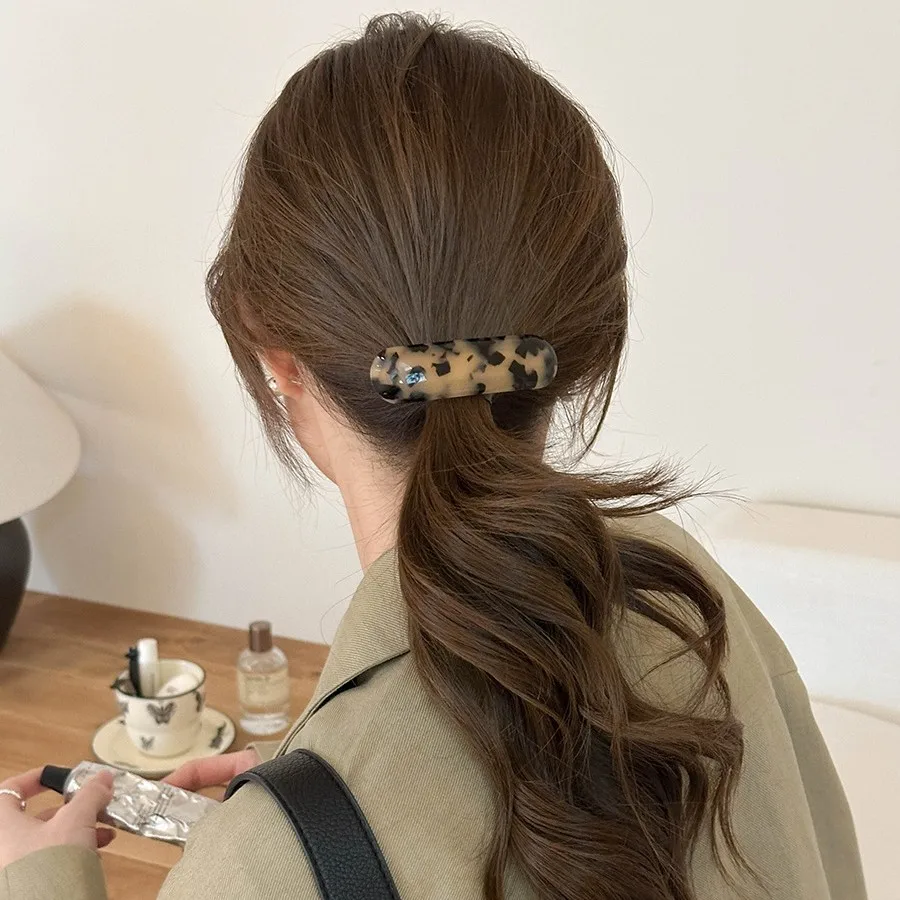 Amber Half Tied Ponytail Clip Autumn Winter Korean Simple Temperament Versatile Spring Clip Women Girls Hair Styling Accessories