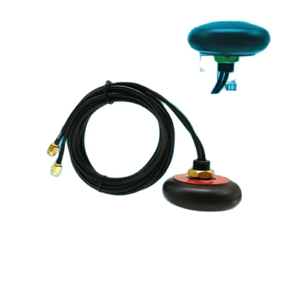 

1pc Combined UFO Antenna GPS Active+4G/GSM Aerial With Nut Extension Cable SMA Male Connector