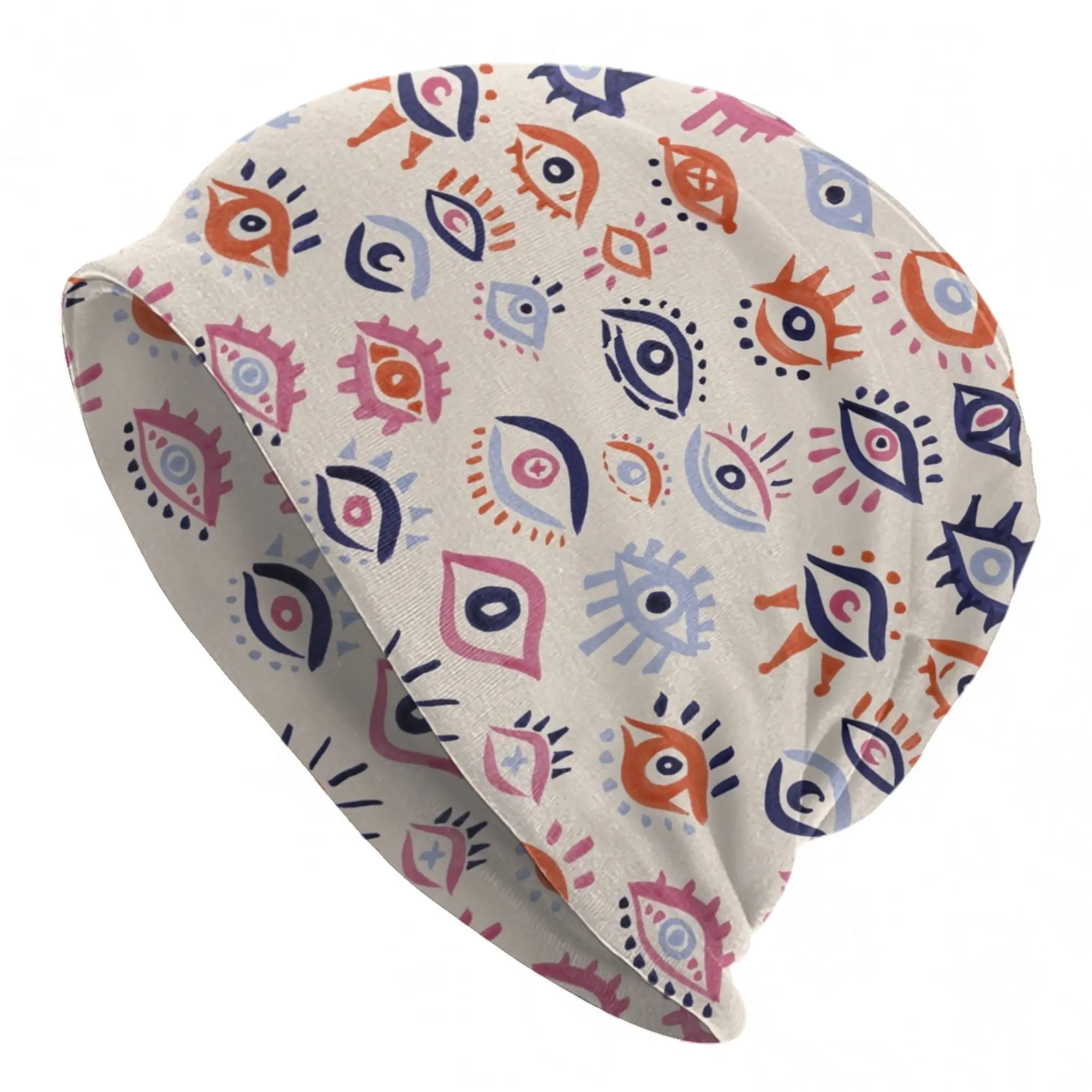 Mystic Eyes Skullies Beanies Hats Beauty Eyelash Evil Blue Eye Spring Men Women Street Caps Warm Dual-use Bonnet Hat
