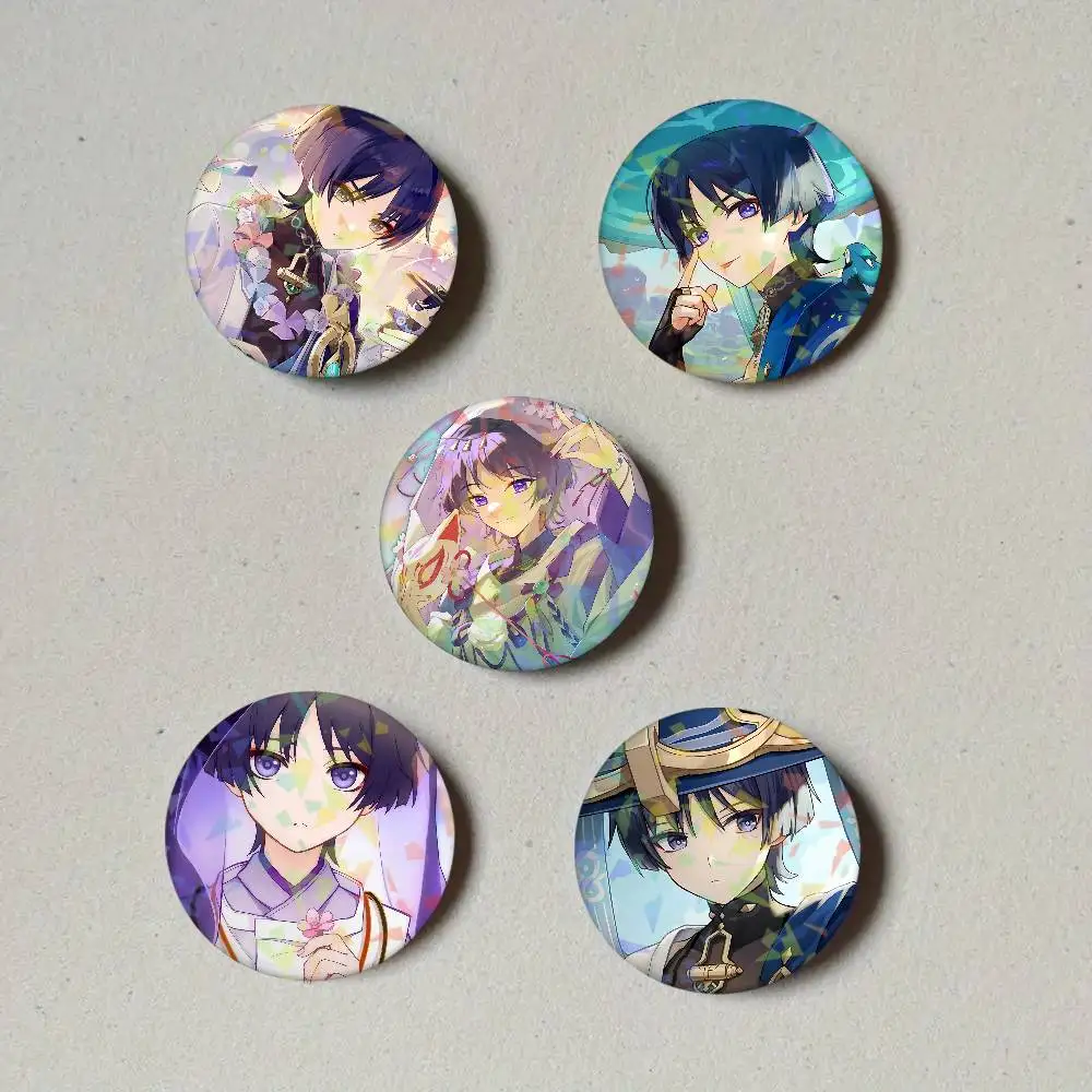 Popular Game Figure Wanderer Laser Button Pins Backpack Clothing Decor Brooch Fiction Badge Jewelry Gifts
