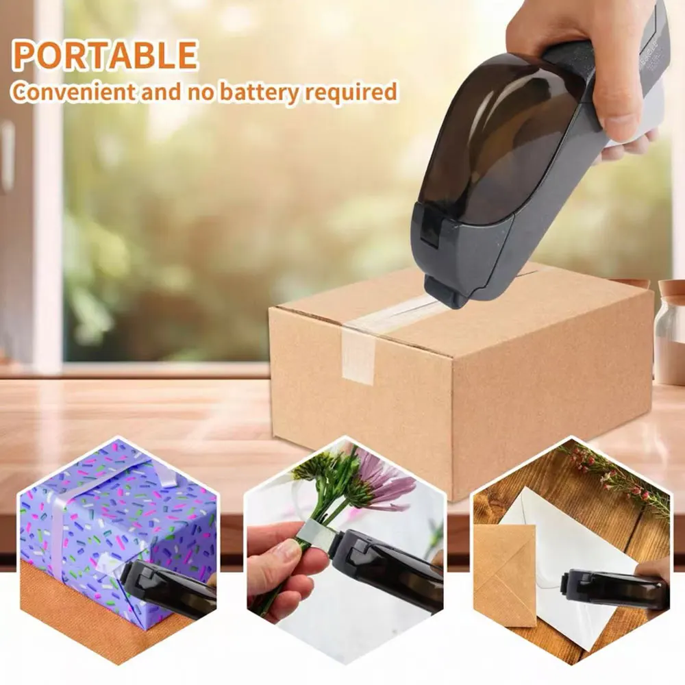 

1PC automatic tape dispenser, single-handed design, comes with 1 roll of 0.75-inch tape for holiday gift box packaging.