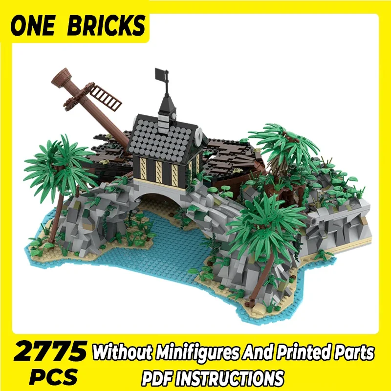 

Street View Model Moc Building Bricks Dominica Pirate Beach Technology Modular Blocks Gifts Christmas Toys DIY Sets Assembly