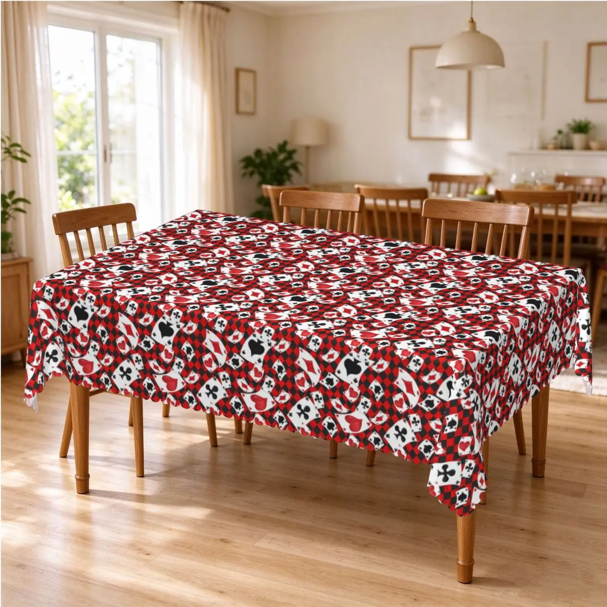 Nappe rectangulaire pour jeux de cartes de poker, jeux de hasard, table de restaurant, cuisine, nappe de table pour fêtes et repas en extérieur