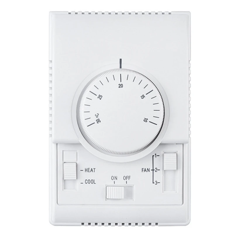 MT01 220VAC Room Mechanical Thermostat Air Conditioner Fan Coil Thermostat Temperature Controller Warm Vogue