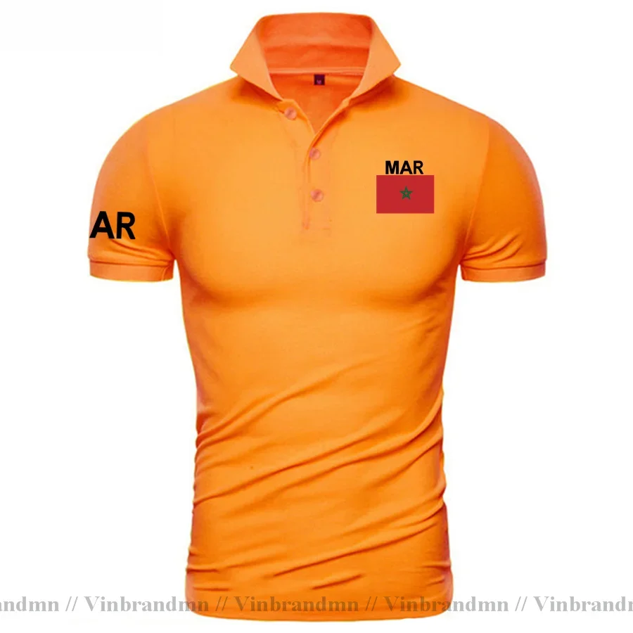 The Western Kingdom of Morocco Moroccan Polo Shirts Men Short Sleeve Brand Shirt Classic Country Flag Cotton Nation Tops MAR New