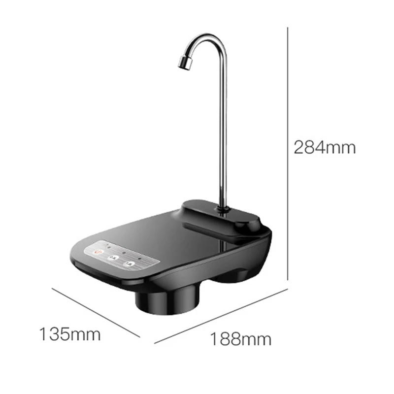 Электрический водяной насос, автоматический диспенсер для бутылок с водой, черный с подставкой, диспенсер для воды
