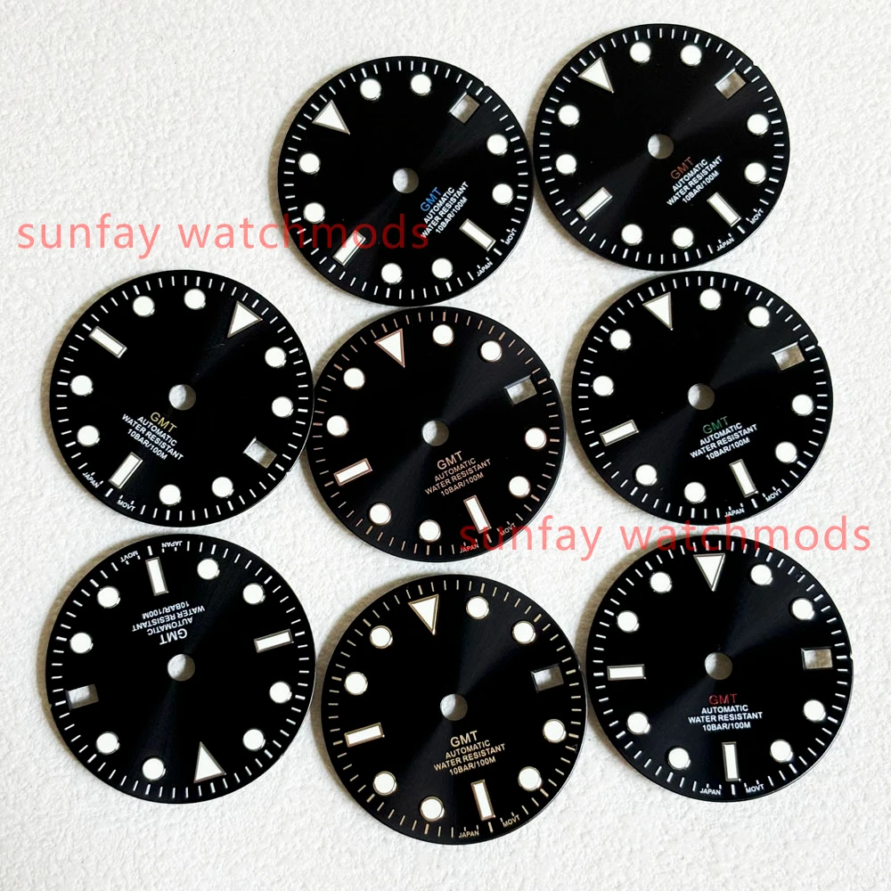 New 28.5mm Multi-Color NH34 GMT Modified Dial Watch Accessories Watchmods 2