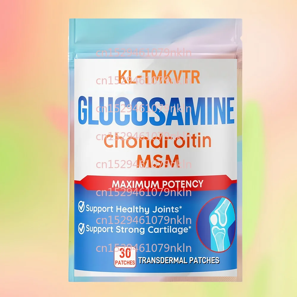 

30 Patches Glucosamine Chondriotin Transdermal Patches With Turmeric, Hyaluronic Acid Supports Joint Health & Flexibility
