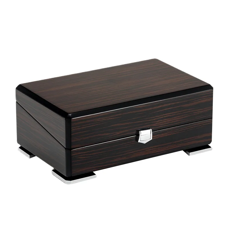 Exquisite Watch Display Box Luxury Wooden Watch Storage Boxes Handmade Jewelry Packaging Box Piano Paint Internal PU Leather