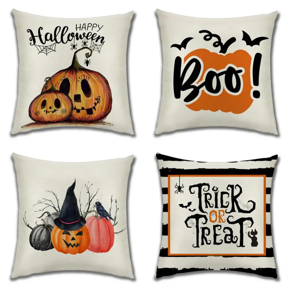 Spooky Decor Adorable Cushion Cover Fun Festive Halloween Cute Ghost Child Pillowcase Trick Or Treat Decor Best-selling Unique