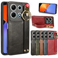 For Infinix Note 30 5G/4G Luxury Leather Cover Wristband Hand Strap Kickstand Metal Ring For Infinix Note30 4G Phone Case