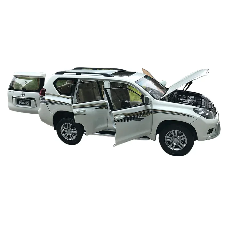 Toyota PRADO Overbearing SUV modelo de coche de aleación 1:18 Original, colección de juguetes para niños, adornos decorativos para regalos para niños