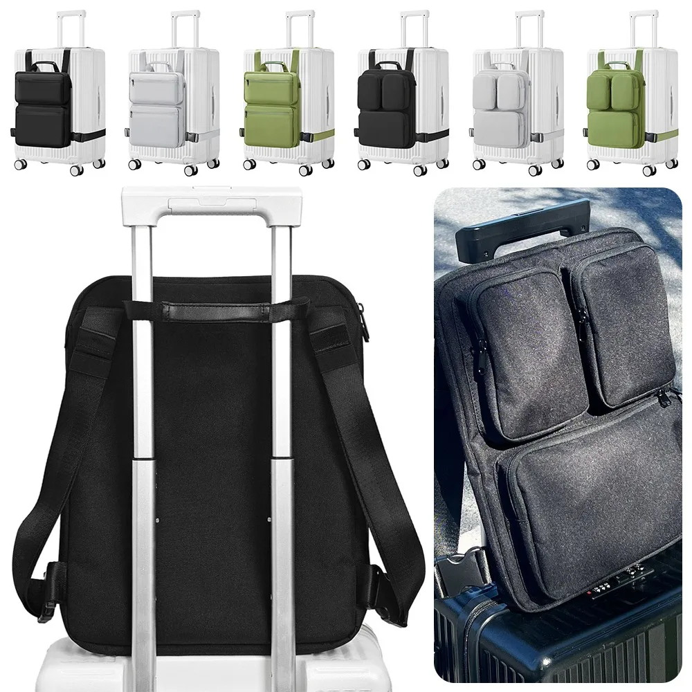 

Large Capacity Boarding Case Hanging Bag Multifunctional Removable Rolling Luggage Vest Bag Extended Capacity