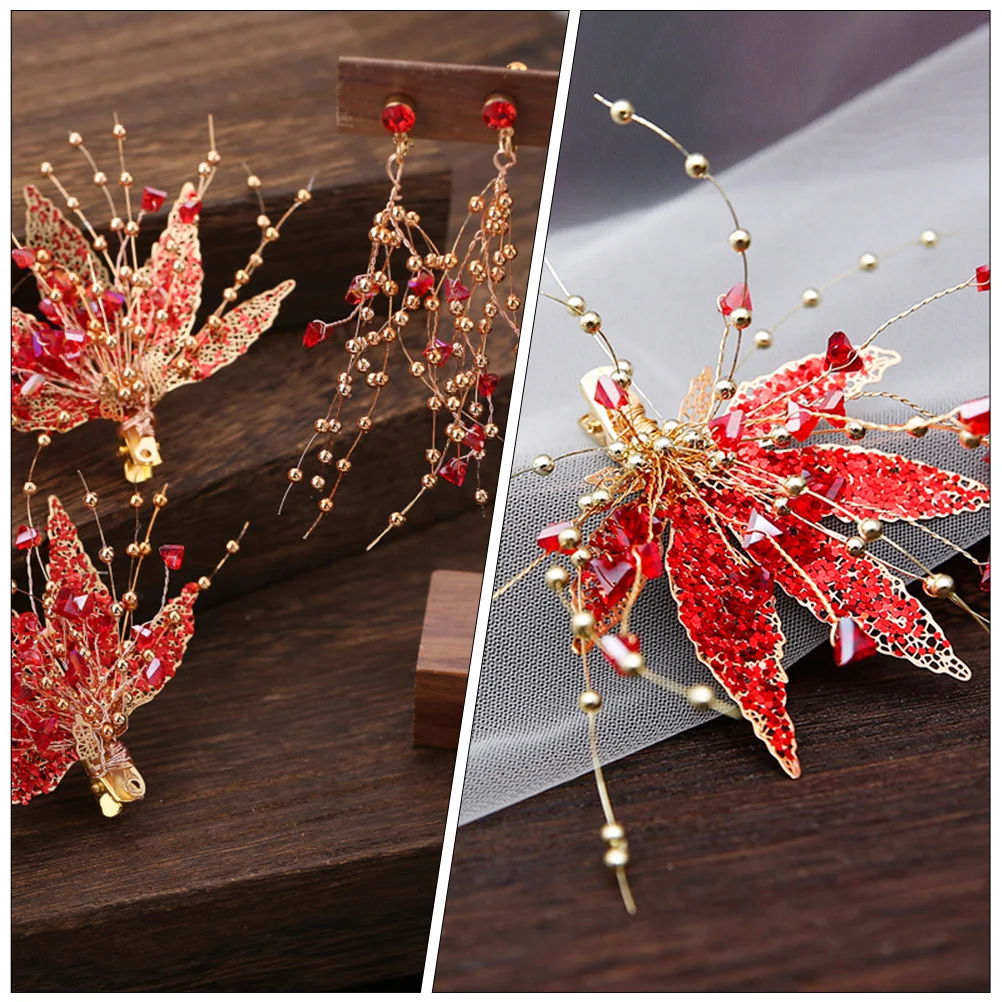 

1 set Hairpin Ear Jacket Set Women Gold Earrings Hair Clip Fashion Earring Unique Design Elegant Accessories Decorations
