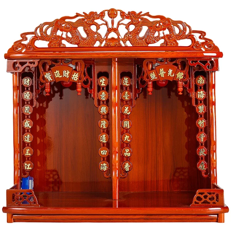 Two Buddhist shrines Two shrines Bodhisattva cabinets Two shrines 2 Guanyin God of Wealth Offering