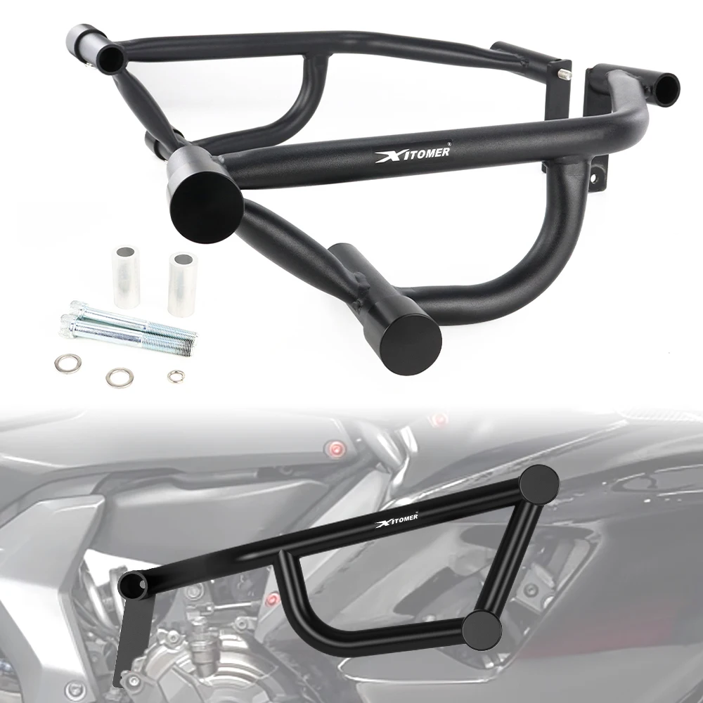 

For Yamaha YZF-R7 2021 2022 2023 2024 2025 Motorcycle Steel Stunt Crash Cage Engine Guard Highway Bar Bumper Protector Race Rail
