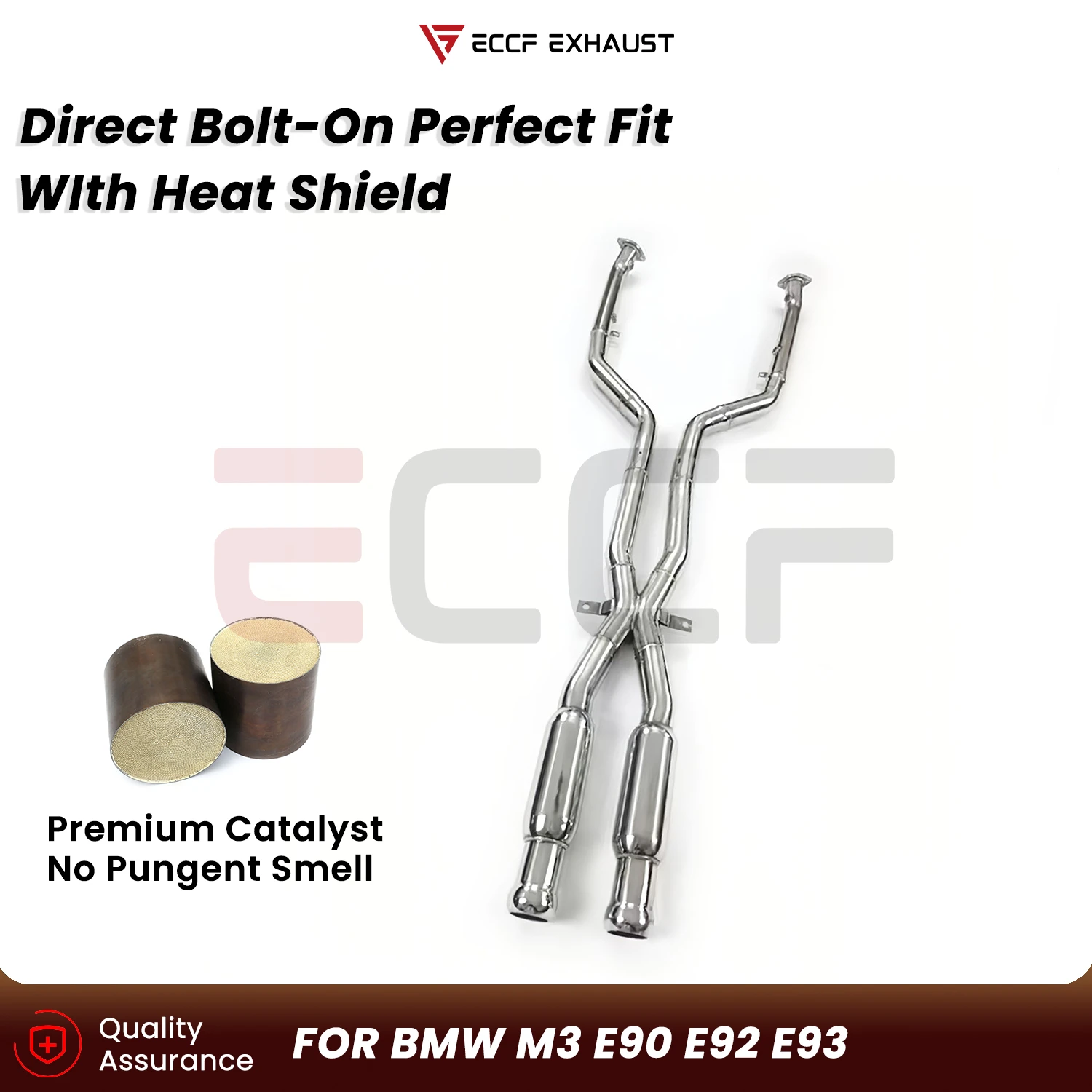 

Sporty Mid pipe Exhaust No Drone For BMW M3 E90 E92 E93 Aggressive Exhaust Sound Plug and Play Upgrade Performance