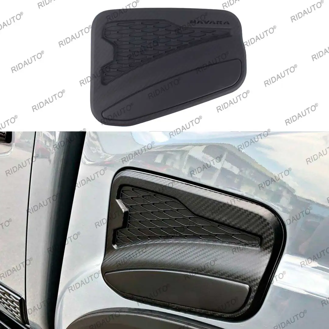 Black Protection Protector Decoration Carbon Fiber Style Gas Fuel Tank Cover Sticker For NISSAN NAVARA 2021 2022 2023 2024