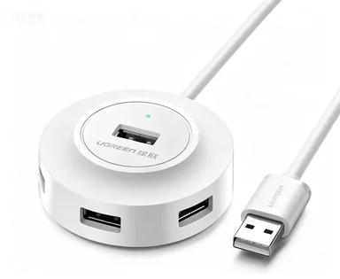 z-tek-usb-docking-station-usb-20-to-4-port-usb-20-hub-12m-cable-white-no-power-adapter-model-zy404
