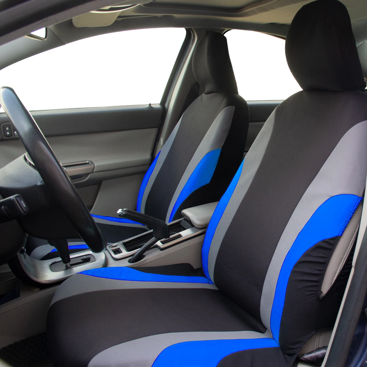 Sportlicher Stil, komplettes Set, Autositzbezüge aus Polyestergewebe, Autositzschutz, universell passend für die meisten Autos und SUVs – Detail 13