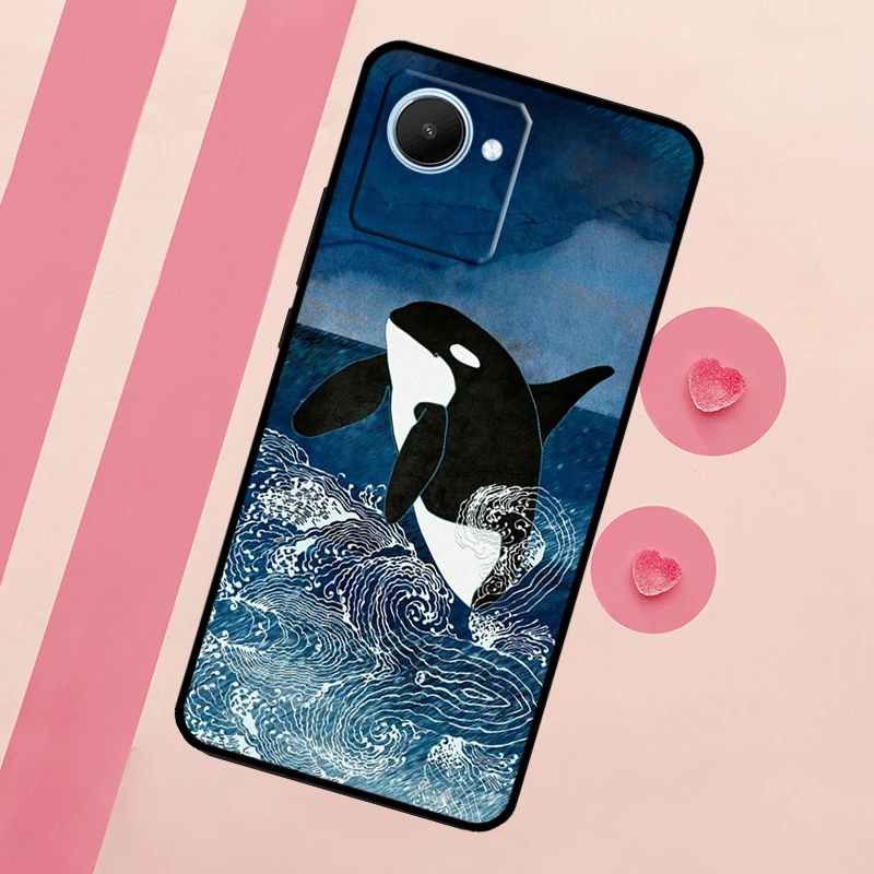 Killer Whale Orca Case For Realme 11 Pro Plus 10 9 GT Neo 5 3 3T C11 C15 C25s C21Y C30 C31 C33 C35 C53 C55