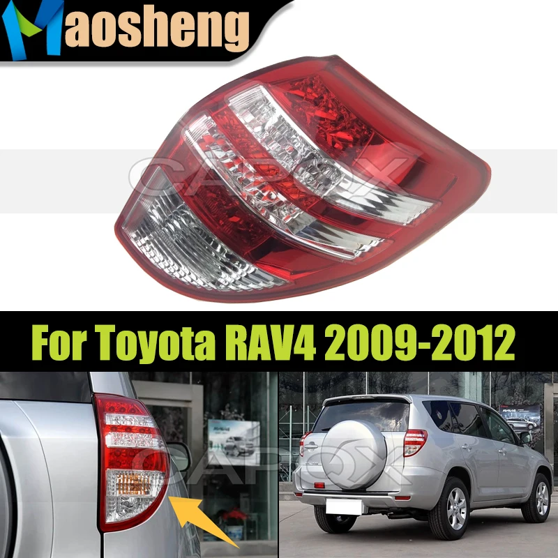

Задний фонарь автомобиля без лампочек для Toyota RAV4 2009 2010 2011 2012, задний стоп-сигнал, стоп-сигнал, задний фонарь