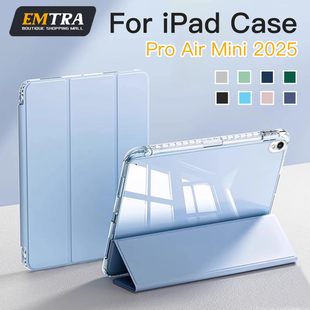 

for 2025 IPad Air 11 Case IPad 10th Generation 11th A16 9th Cover Gen IPad Pro12.9 11 7 10.9in 12.9 M2 M3 M4 Pencil Holder Case
