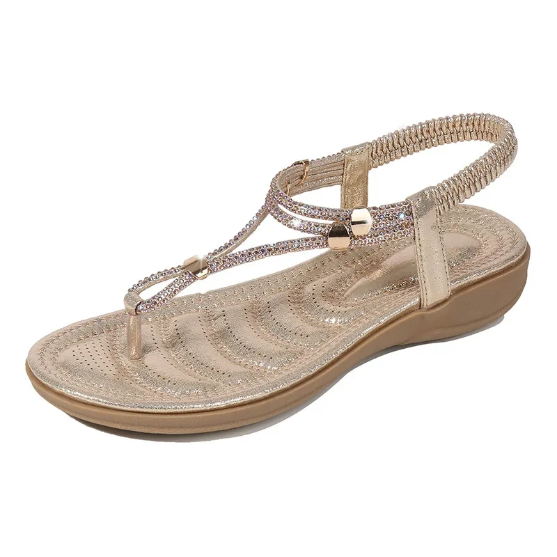 TIMETANG Fashion Luxury Designer Wedge Shoes For Women Flat Sandals Ladies Beach Sandals Women Sandles