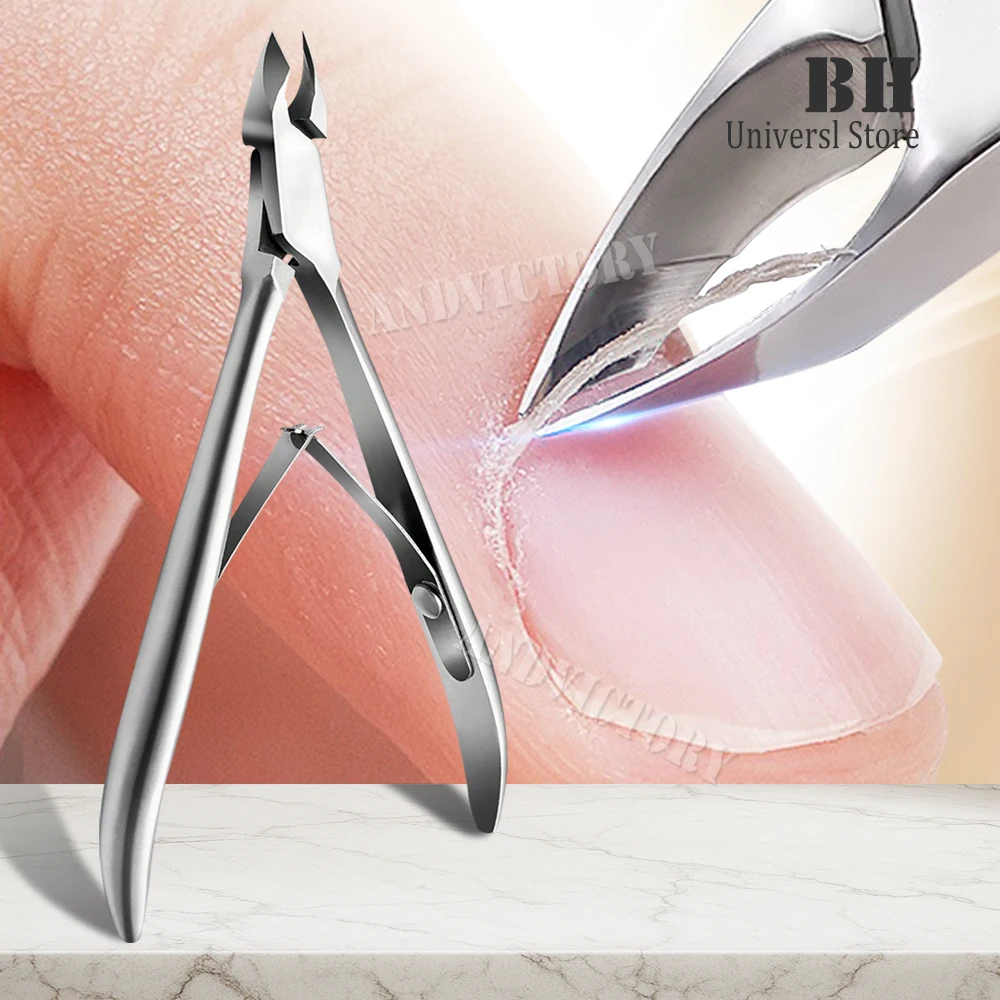 

1Pc Stainless Steel Cuticle Trimmer Professional Nail Nipper Cuticle Remover for Fingernails Toenails Dead Skin Cuticle Scissors