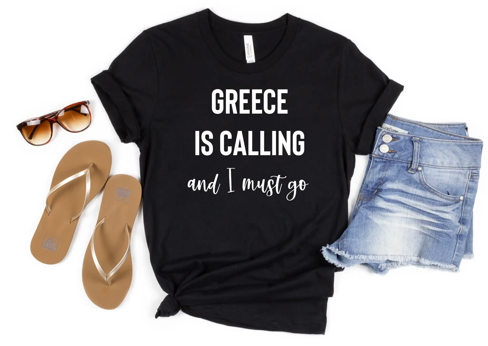 Greece T Shirt Is Calling I Must Go Greek Santorini Mykonos Trip Lover