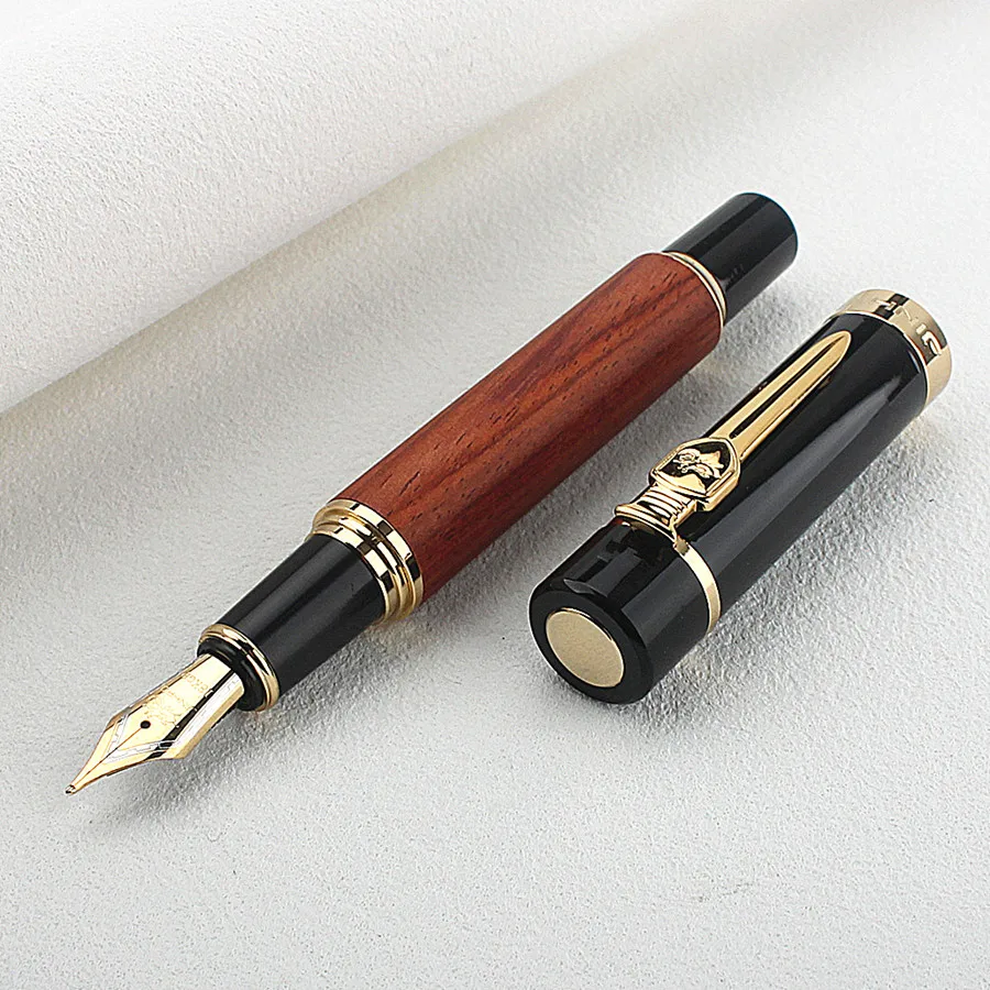 JINHAO 650 Holz Füllfederhalter Hohe Qualität F EF Feder Tintenstift Kalligraphie Stift Schreibwaren Schule Bürobedarf PK 9056 – Detail 6