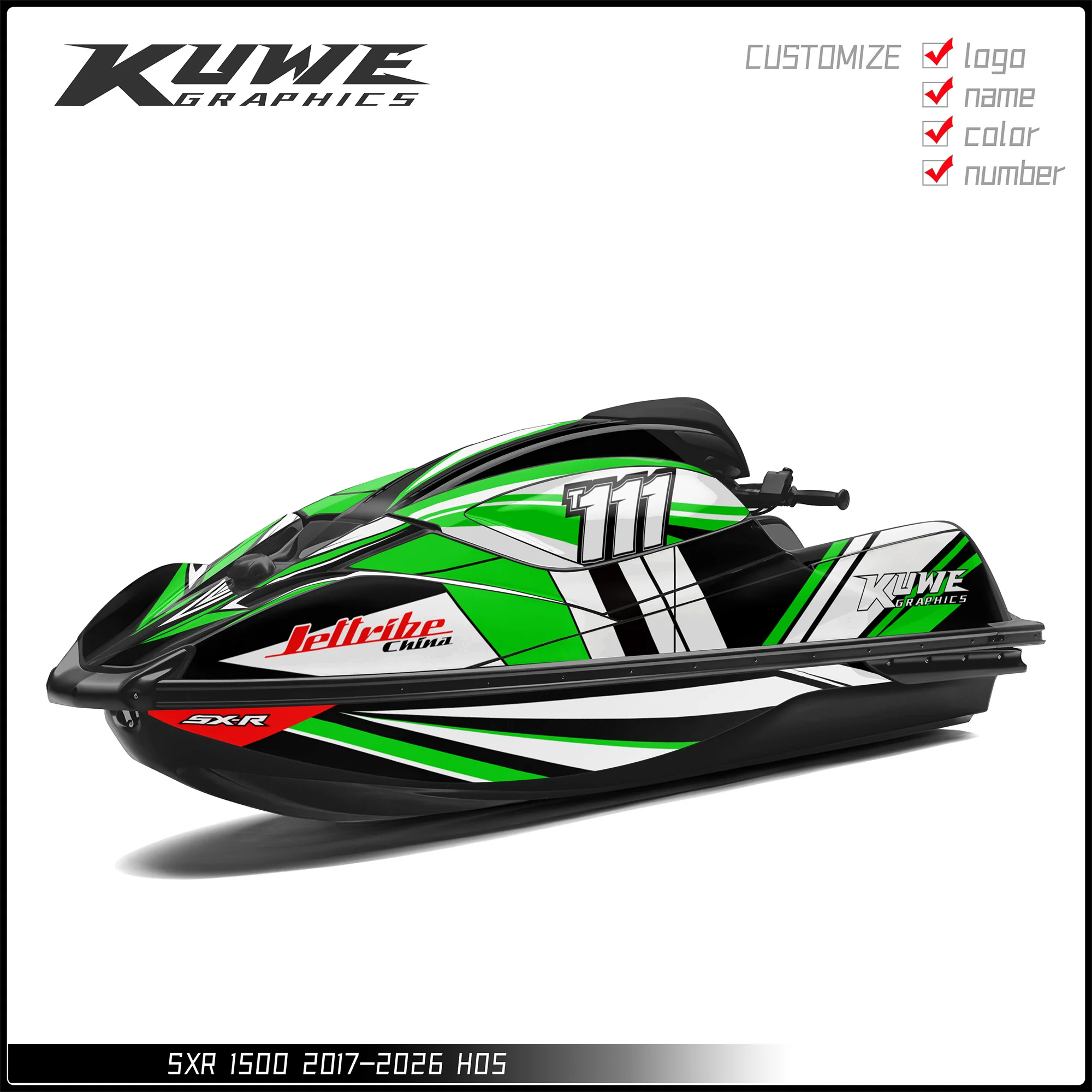 Suitable for Kawasaki Sxr 1500 2017-2026 Graphic Kit Decal Sticker Supports Personalized Customization Jet Ski