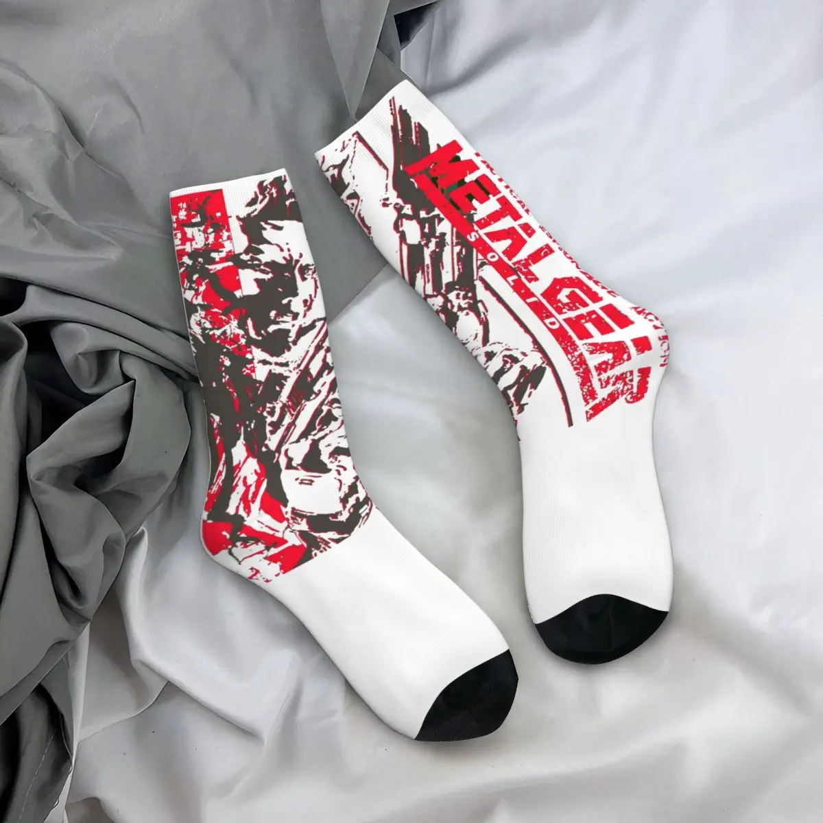 Metal Gear Solid MGS Action Adventure Game Accessories Men Women Socks Non-slip High Quality Middle Length Socks Warm