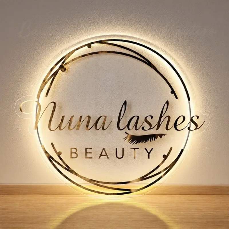 Custom 3D Acrylic Backlit Business Sign Led Letter Business Storefront Signs with LED Lighting Text Logo Display