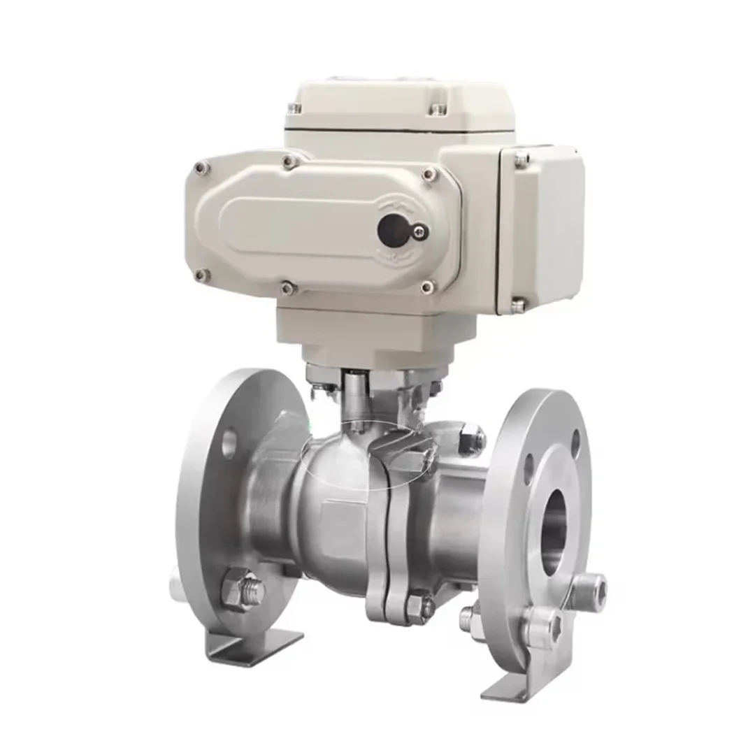 Electric ball valve Q941F-16P stainless steel high temperature steam flange explosion-proof adjustment 220V