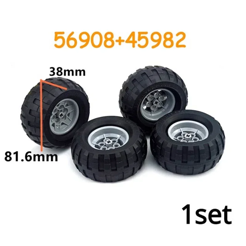 Construction Building Blocks Wheel Hub Technical Tire DIY Bricks Car Truck 69909 56908 32019 86652 56908 45982 41897 56908 54120