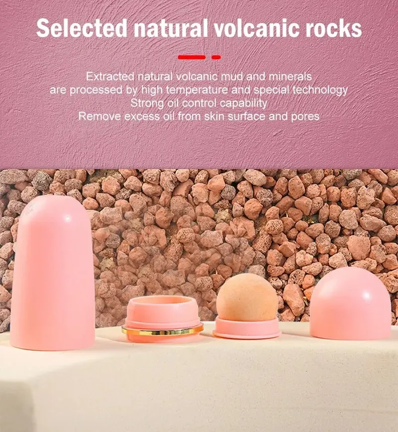 Volcano Stone Oil Absorbing Ball Portable Facial Oil Removing Pore Cleaning Non Makeup Removing Facial Oil Absorbing Ball