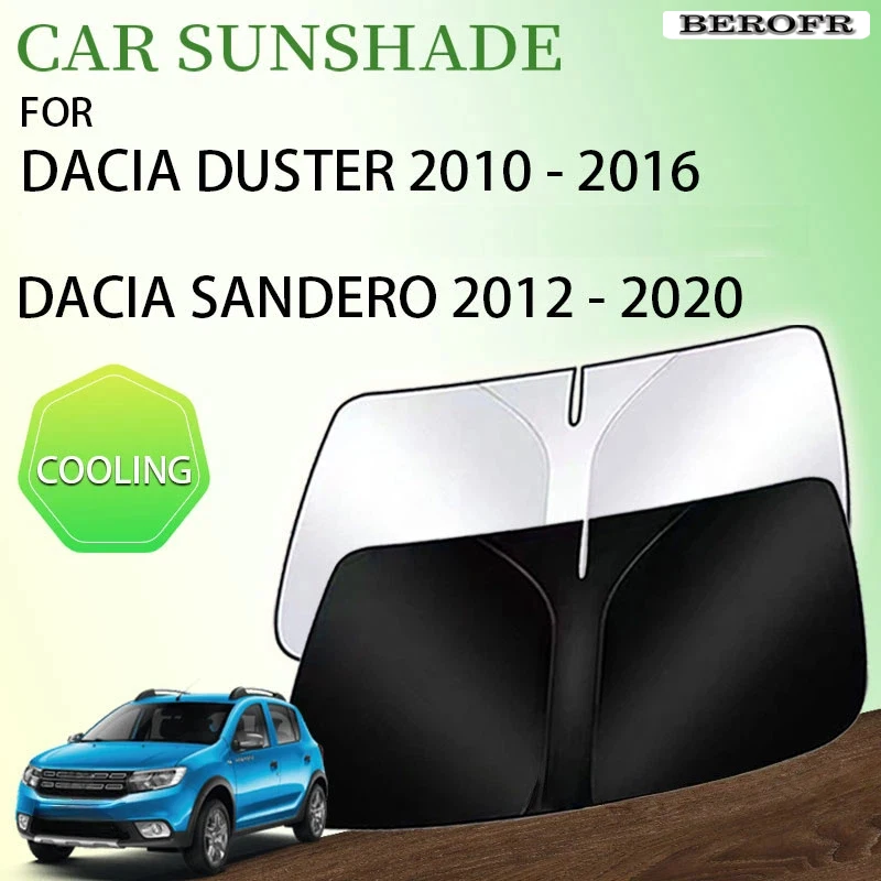 For Renault Dacia Sandero Stepway 2 Duster 1 Accessories Front Windshield Window Sunshade Sun Visor UV Protector Vehicle Cover