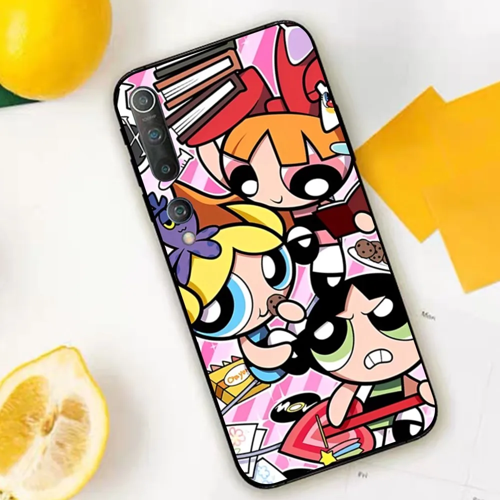 Cute Cartoon Power-puffs Girls Phone Case For Xiaomi Mi 5X 8 9 10 11 12 lite pro 10T PocoX3pro PocoM3 Note 10 pro lite