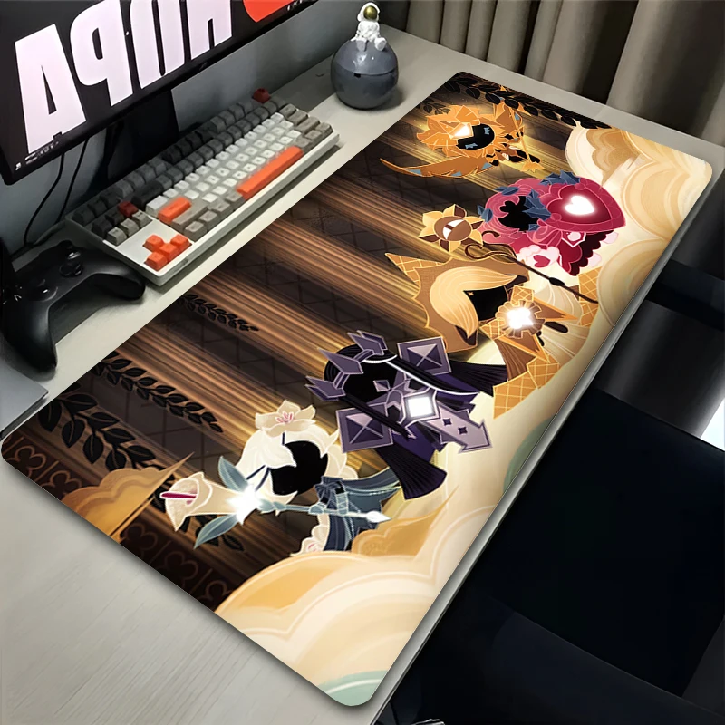 Mauspad, Cookies Run Kingdom, große Tastatur, Mauspad, rutschfestes Gummi, 900 x 400, Gaming-Mauspad, Laptop-Maus, Teppich, Spielmatte