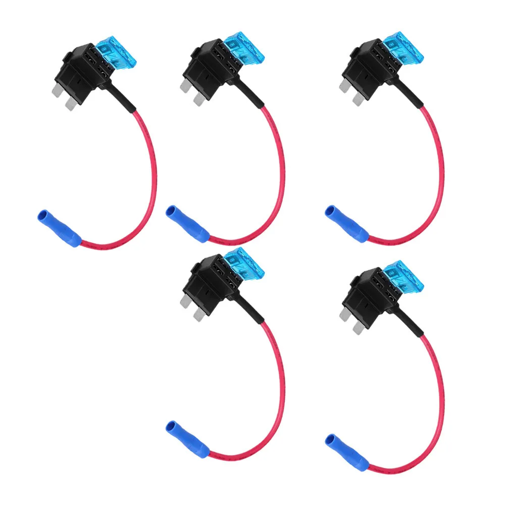 

5Pcs Insurance Wire Joint Car Fuse Holder Low Profile Mini Add-A-Circuit Adapter for Auto Circuit Protection Random Color