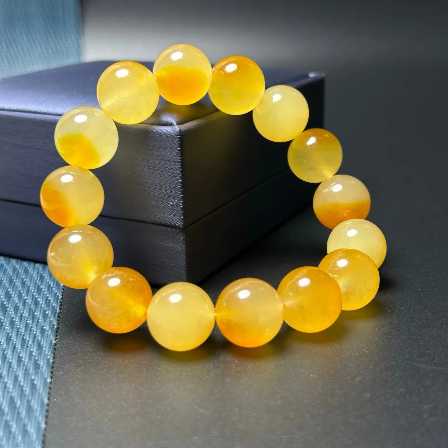 

AAA Real Natural Ice yellow Burmese Beads Jade jadeite Bracelets Bangle 14MM